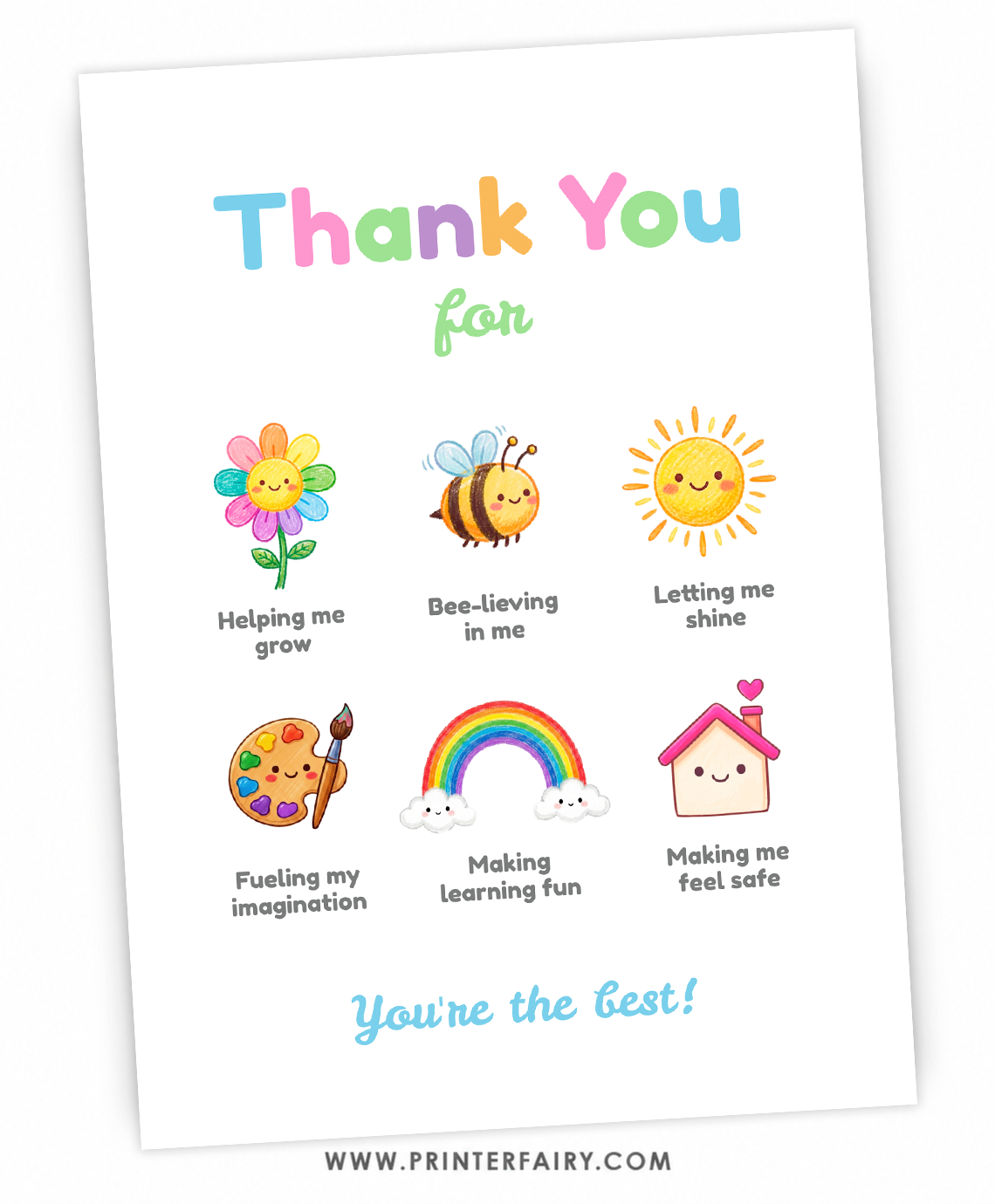 Teacher Appreciation Thank You Cards