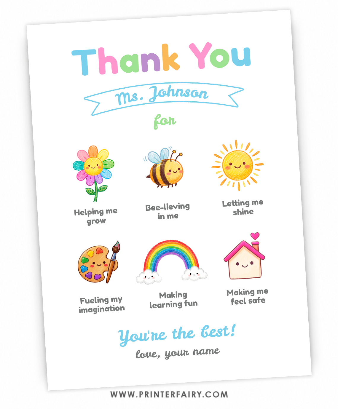 Teacher Appreciation Thank You Cards