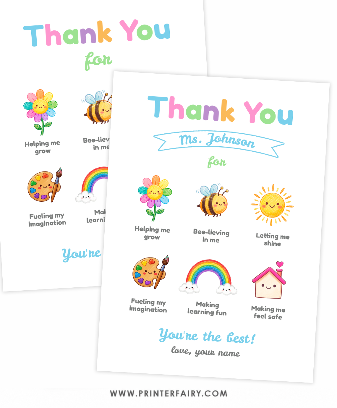 Teacher Appreciation Thank You Cards