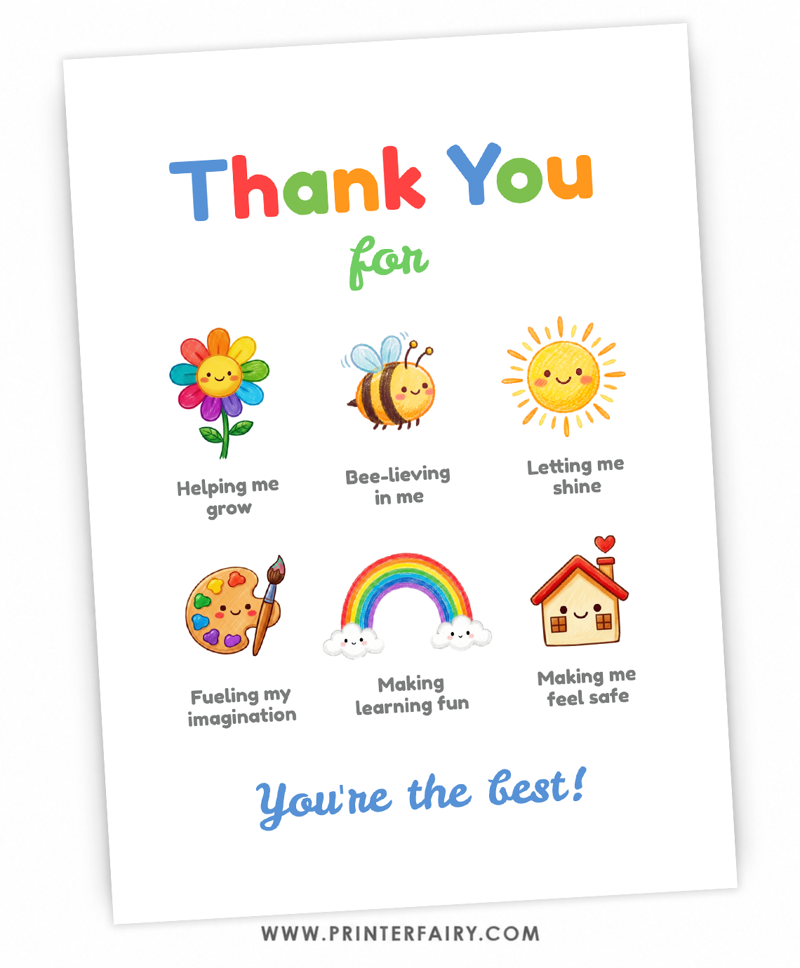 Teacher Appreciation Thank You Cards