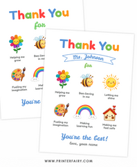 Teacher Appreciation Thank You Cards