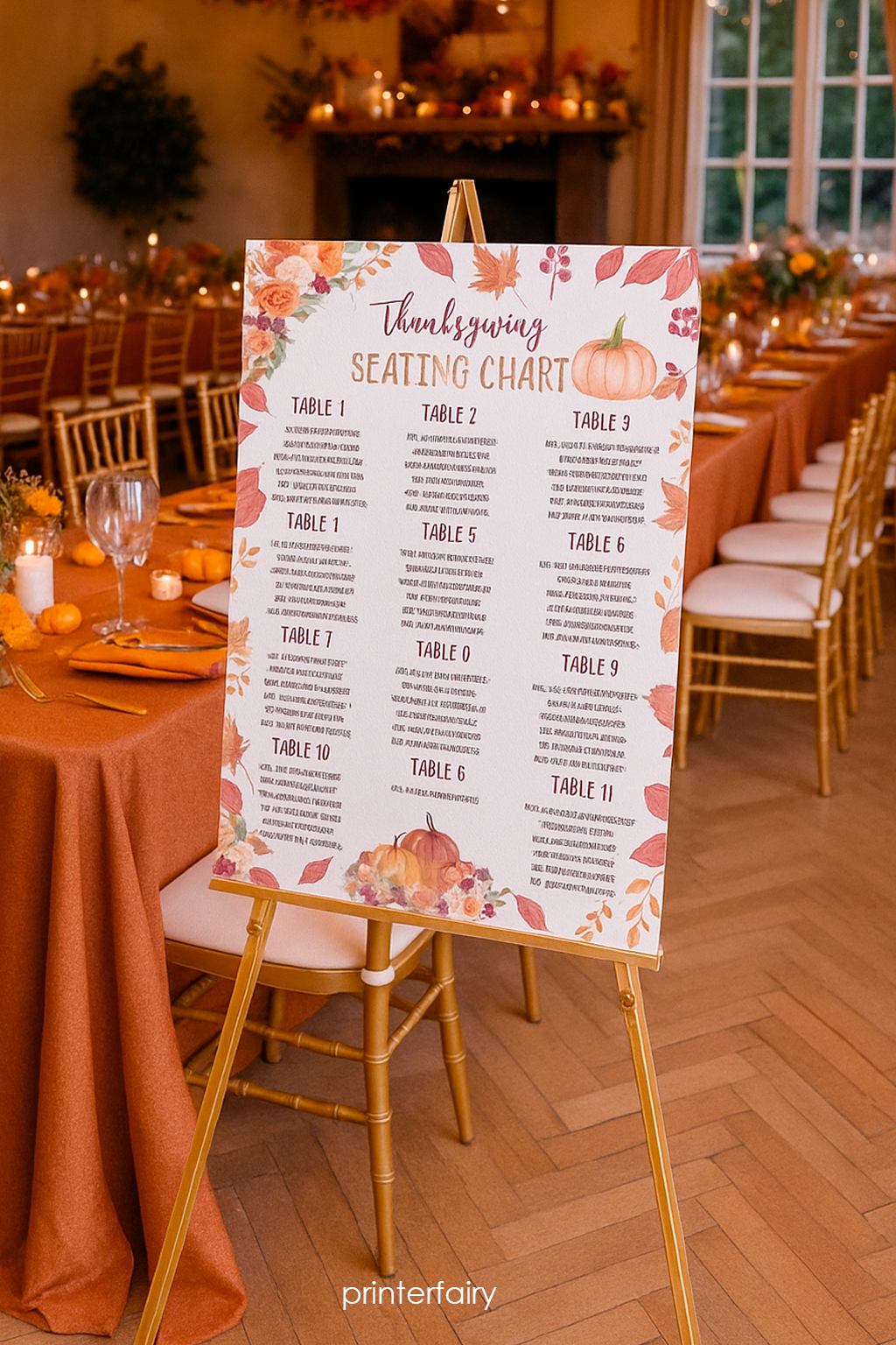 Thanksgiving Seating Chart