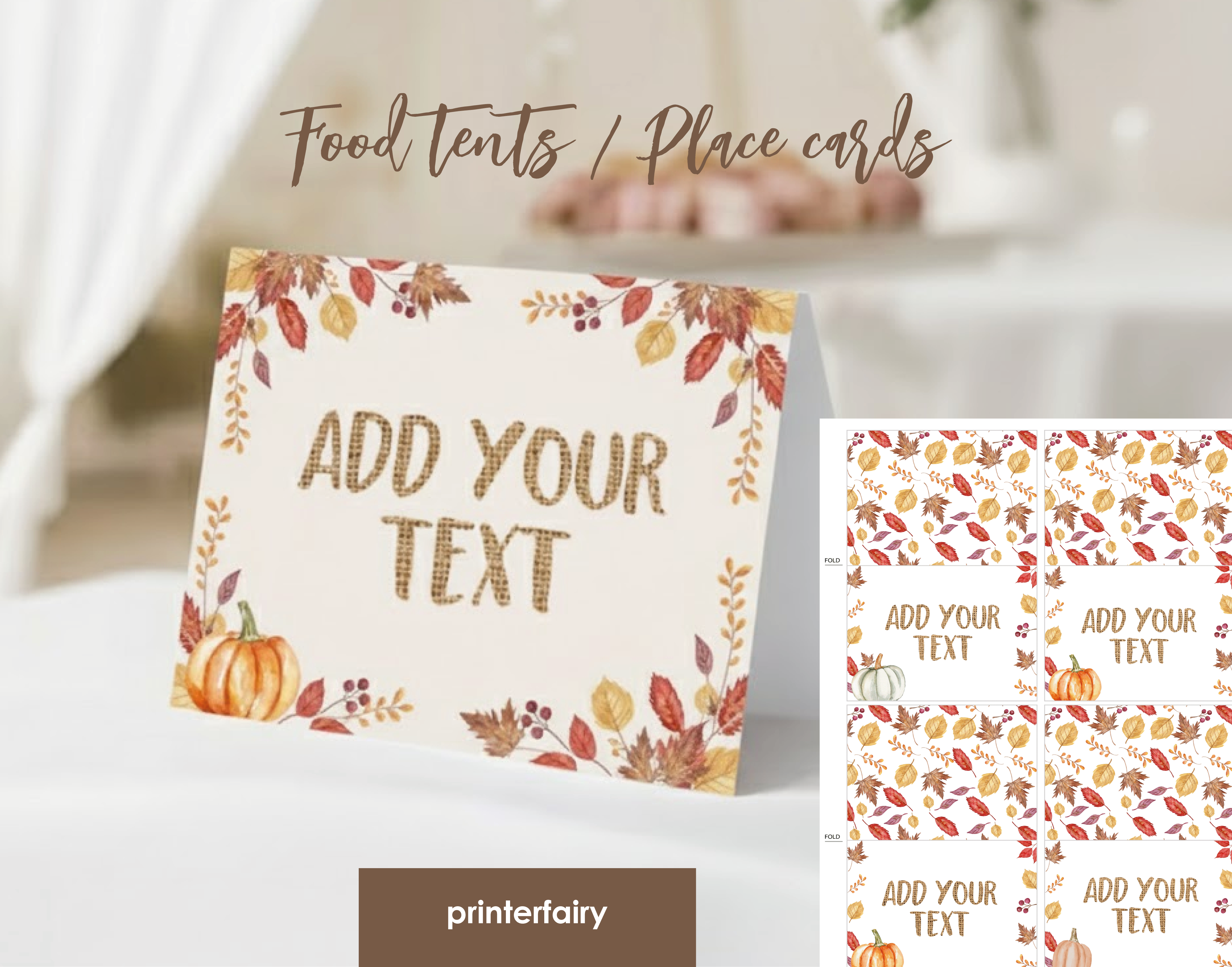 Thanksgiving Dinner Printable Bundle