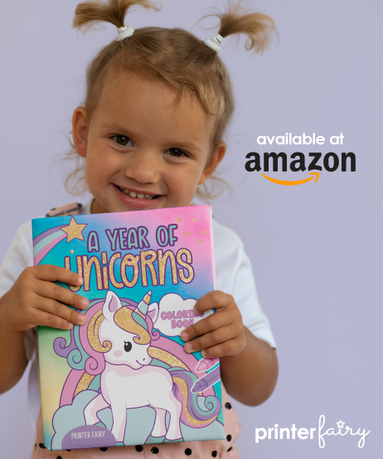 A Year of Unicorns: Coloring Book