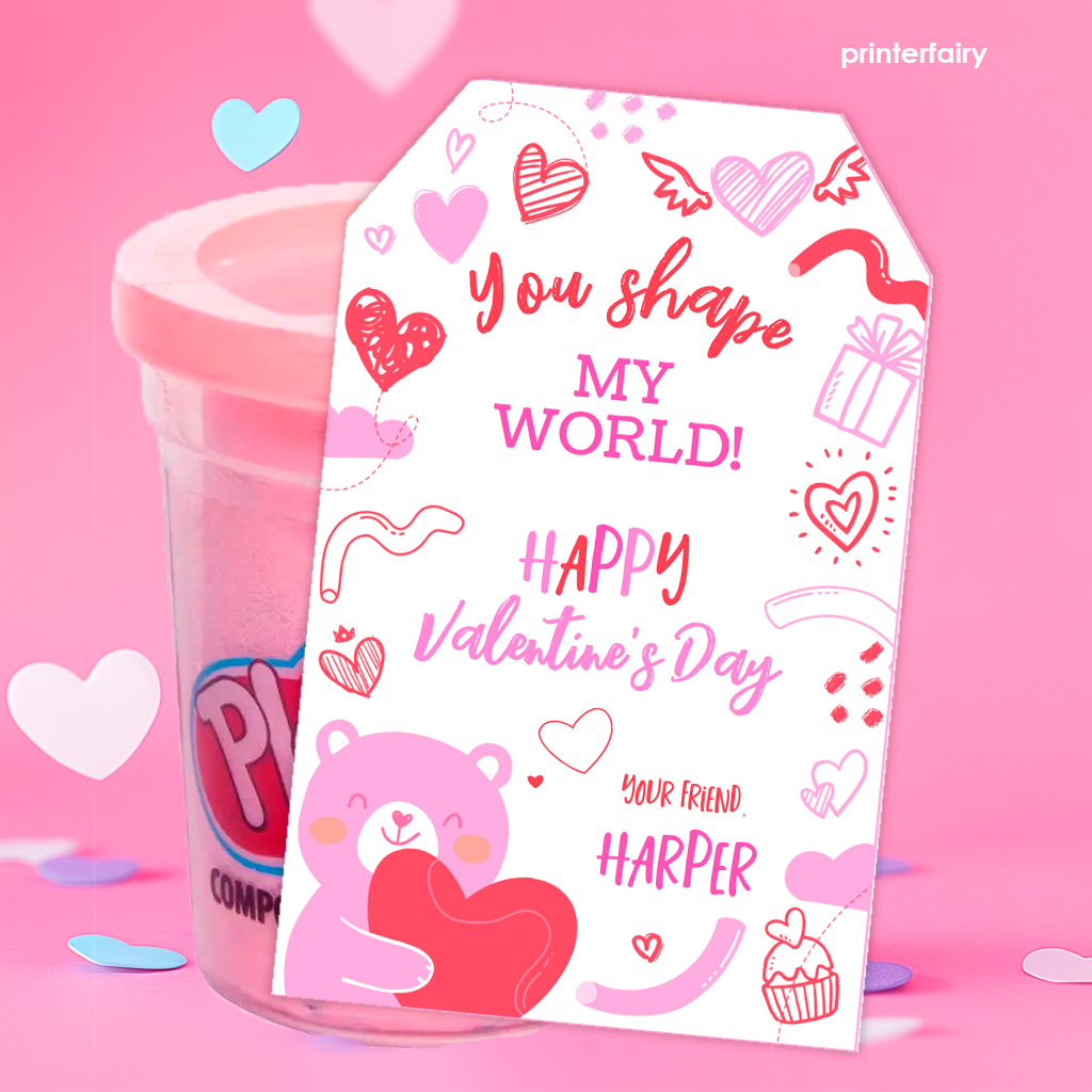 Valentine's Day Printable Tags Bundle of 7 Designs