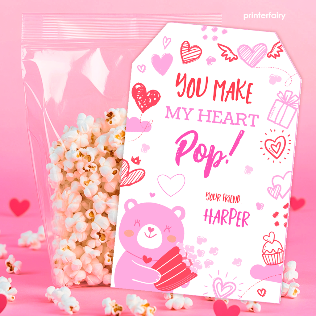 Valentine's Day Printable Tags Bundle of 7 Designs