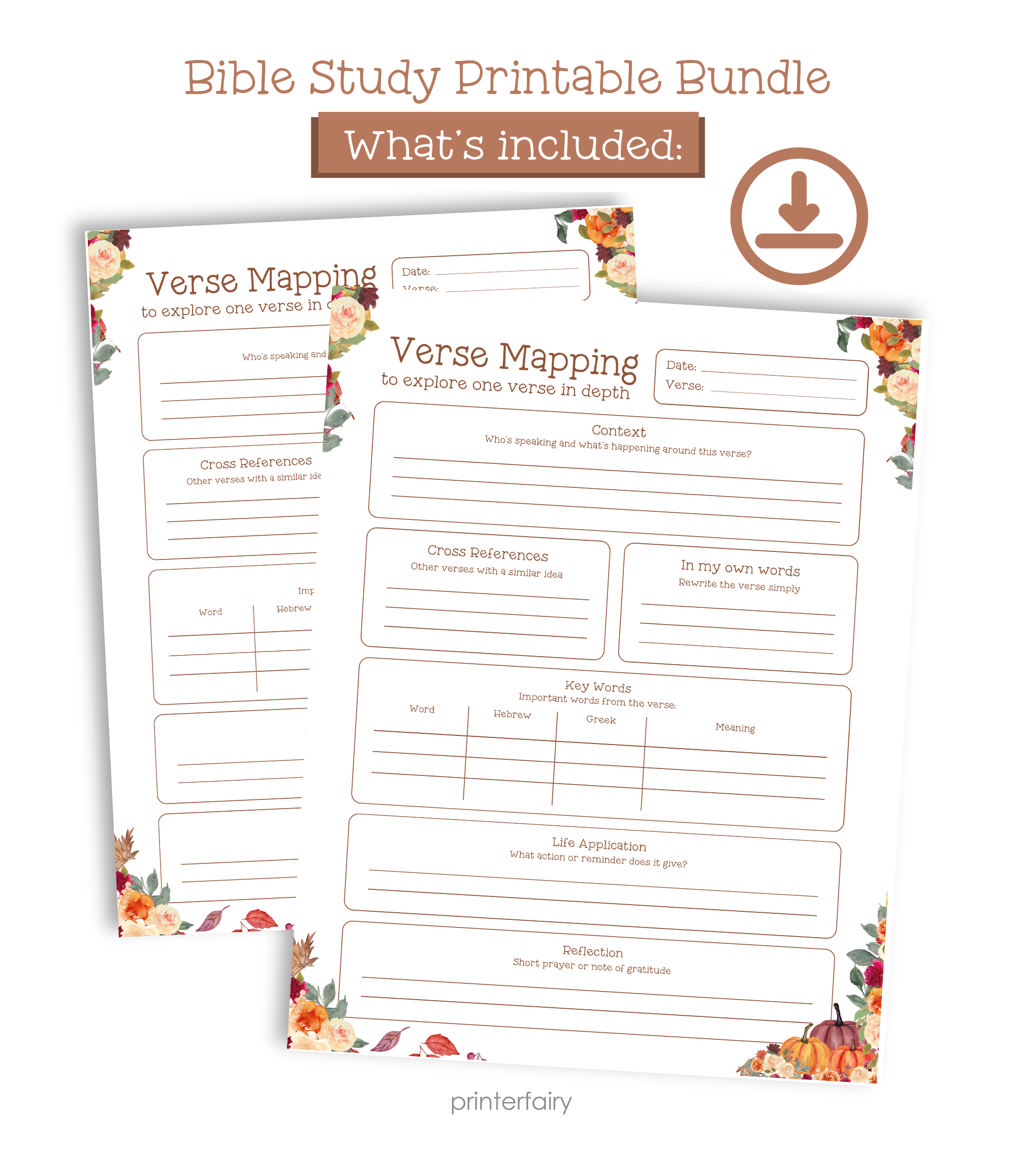 Thanksgiving Bible Study Journal Printable Bundle