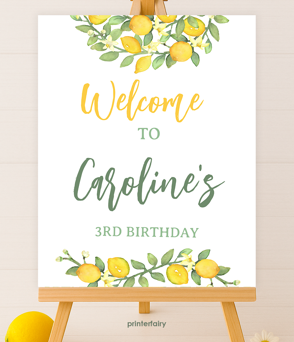 Lemonade Sunshine Welcome Sign