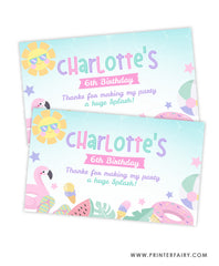 Pool Birthday Party Gable Box Label