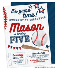 Baseball Birthday Invitation