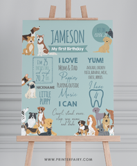 Puppy Adoption First Birthday Board