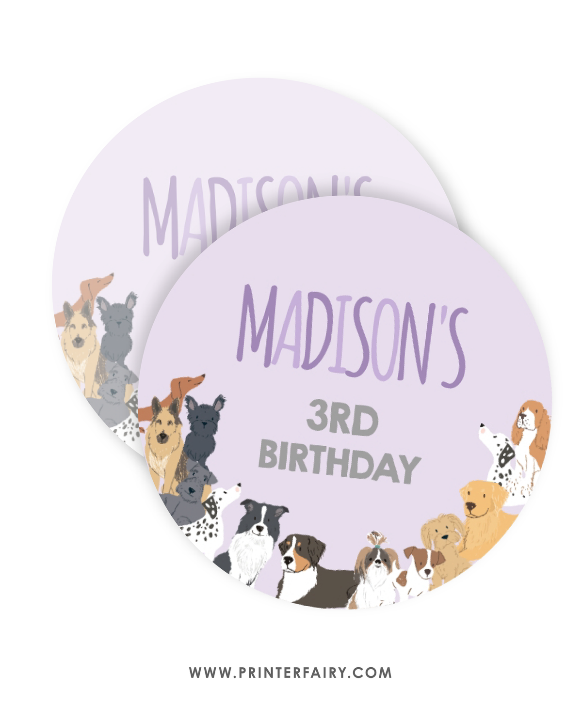 Puppy Adoption Birthday Party Toppers