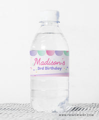 Ice Cream Birthday Water Bottle Label