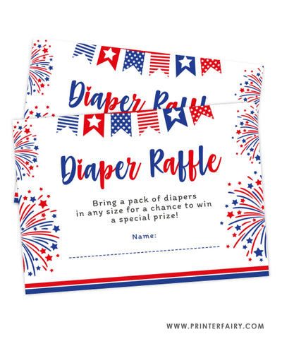 4th July Baby Shower Diaper Raffle