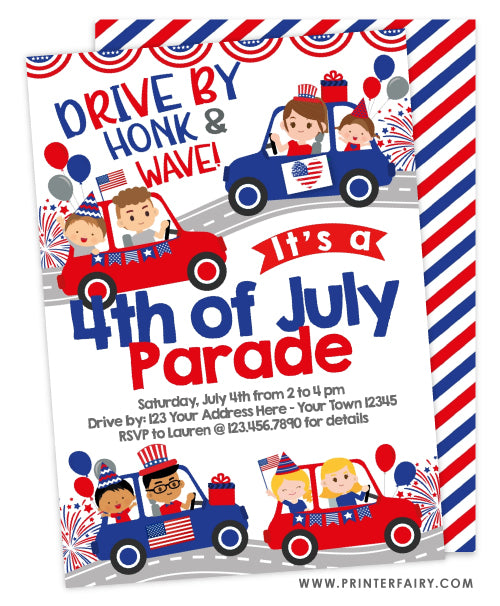 4th of July Parade Invitation