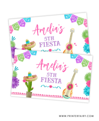 Fiesta Birthday Gable Box Label