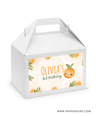 Sweet Orange Birthday Party Gable Box