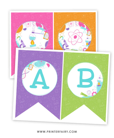 Science Birthday Party Banner