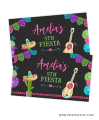 Fiesta Birthday Party Gable Box Label