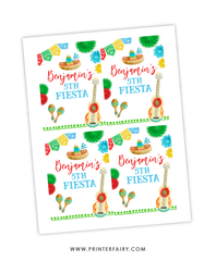 Fiesta Party Drink Pouch Label