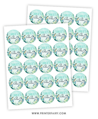 Sea Turtle Birthday Party Toppers