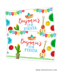 Fiesta Birthday Party Gable Box Label