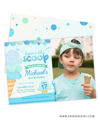 Ice Cream Birthday Party Invitation