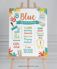 Paint Party Birthday Board