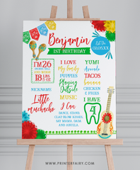 Fiesta First Birthday Party Board