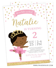 Ballerina Birthday Party Invitation