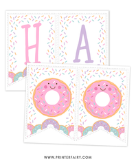 Donut Birthday Banner