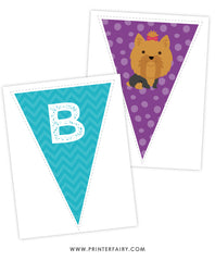 Puppy Happy Birthday Banner