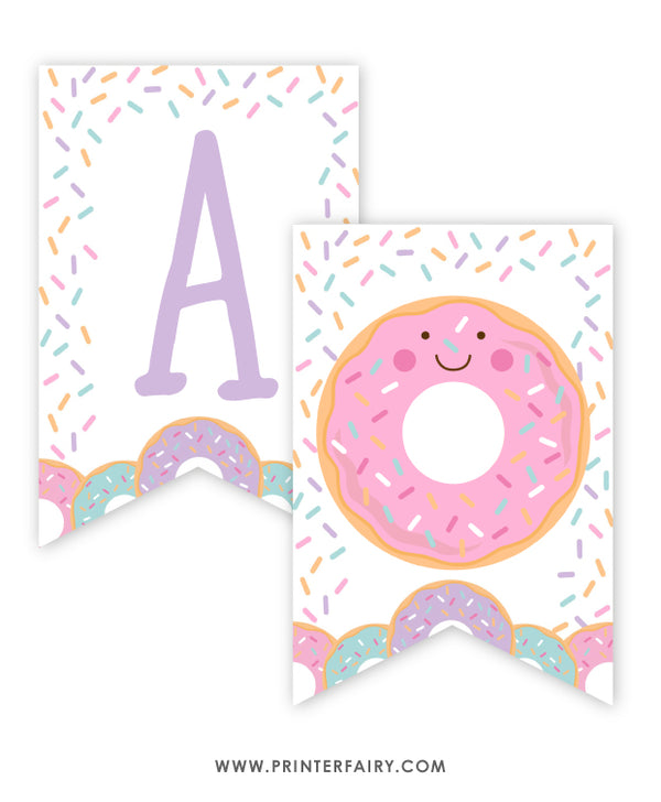 Donut Birthday Banner