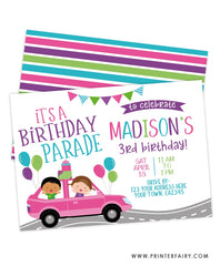 Drive Through Birthday Party Invitation