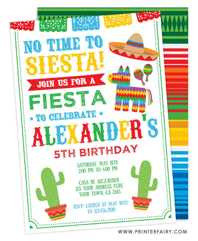 Fiesta Birthday Invitation