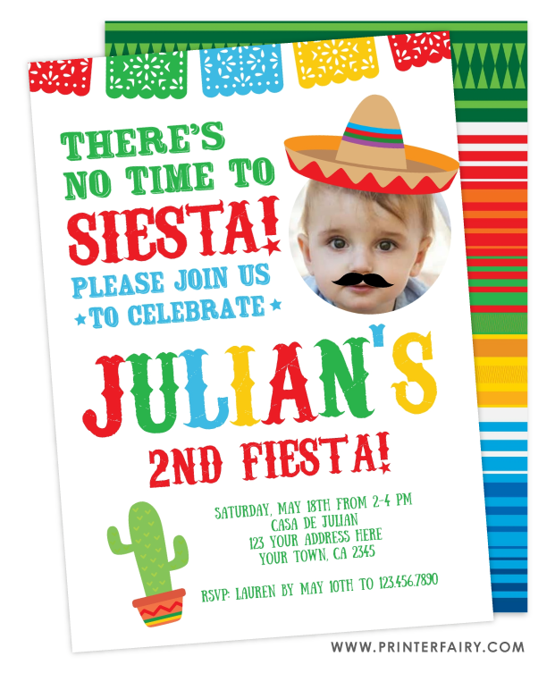 Fiesta Invitation with Photo