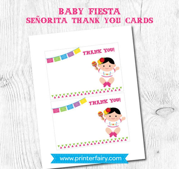 Baby Fiesta Thank You Card