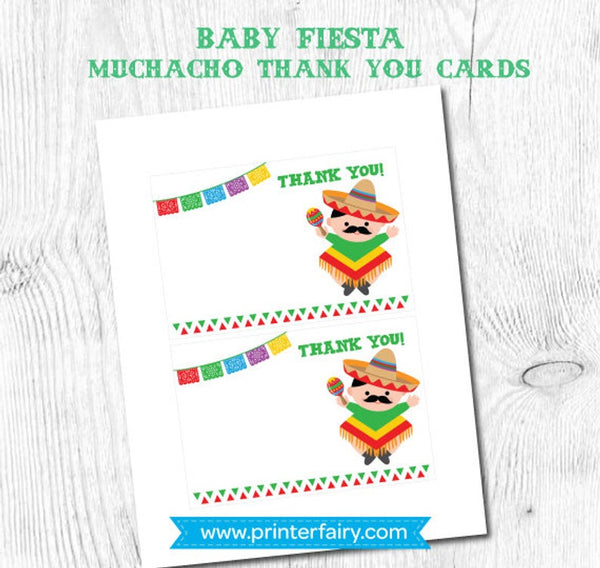 Baby Fiesta Thank You Card