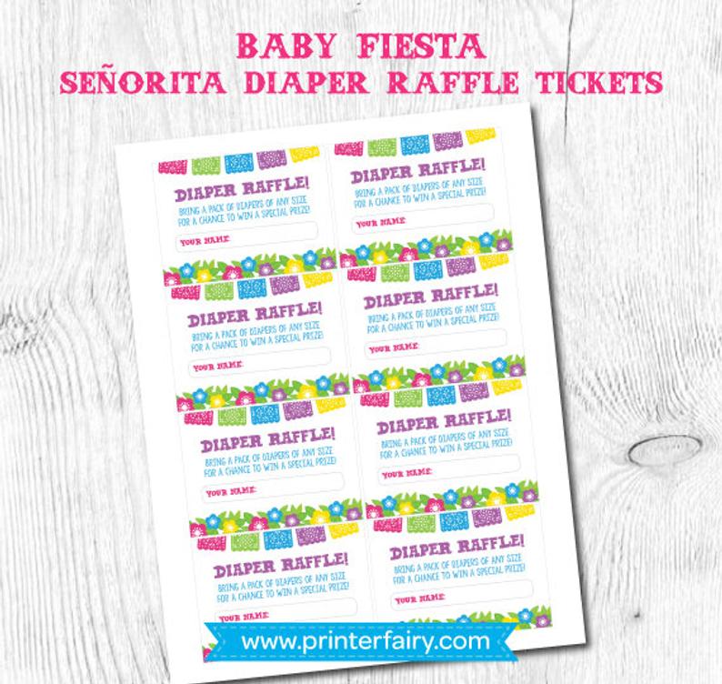 Fiesta Diaper Raffle PrinterFairy