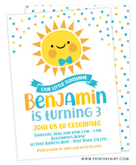 Little Sunshine Birthday Invitation