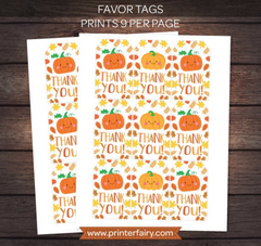 Little Pumpkin Favor Tags