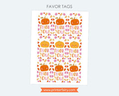 Little Pumpkin Favor Tags