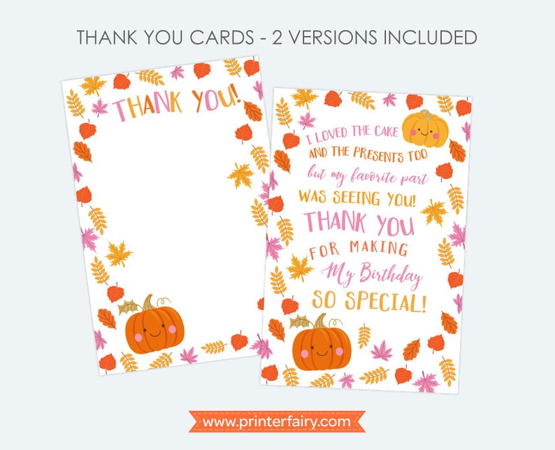Little Pumpkin Thank You Card