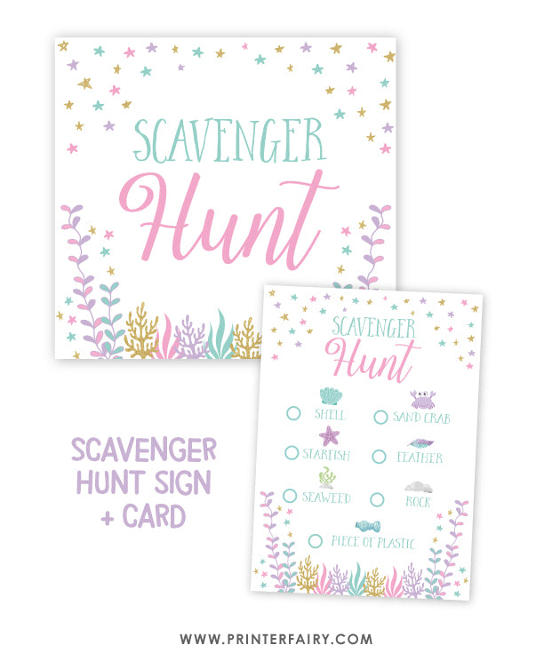 Mermaid Scavenger Hunt