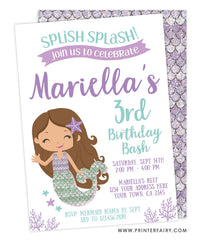 Mermaid Birthday Invitation