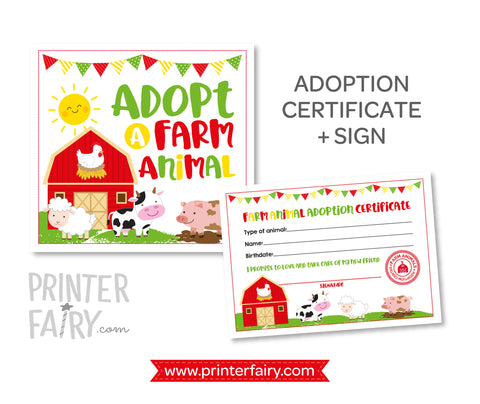 Farm Animal Adoption Set
