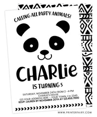 Panda Birthday Invitation