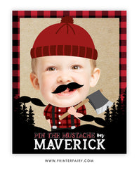Lumberjack Pin the Mustache Game