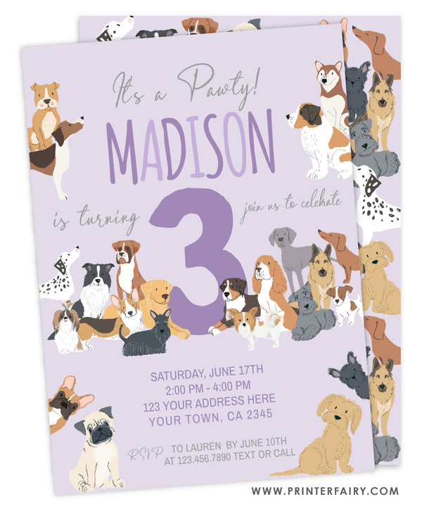 Puppy Adoption Party Invitation