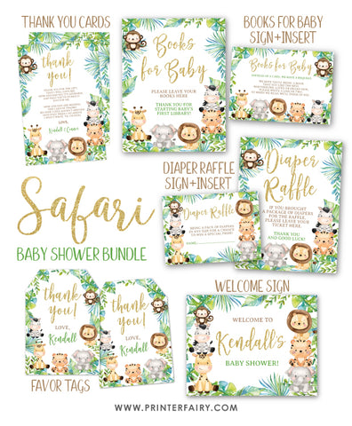 Safari Baby Shower Bundle